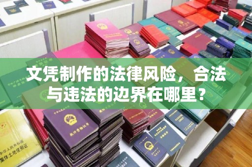 黔西南文凭制作的法律风险，合法与违法的边界在哪里？