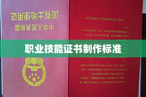 黔西南职业技能证书制作标准
